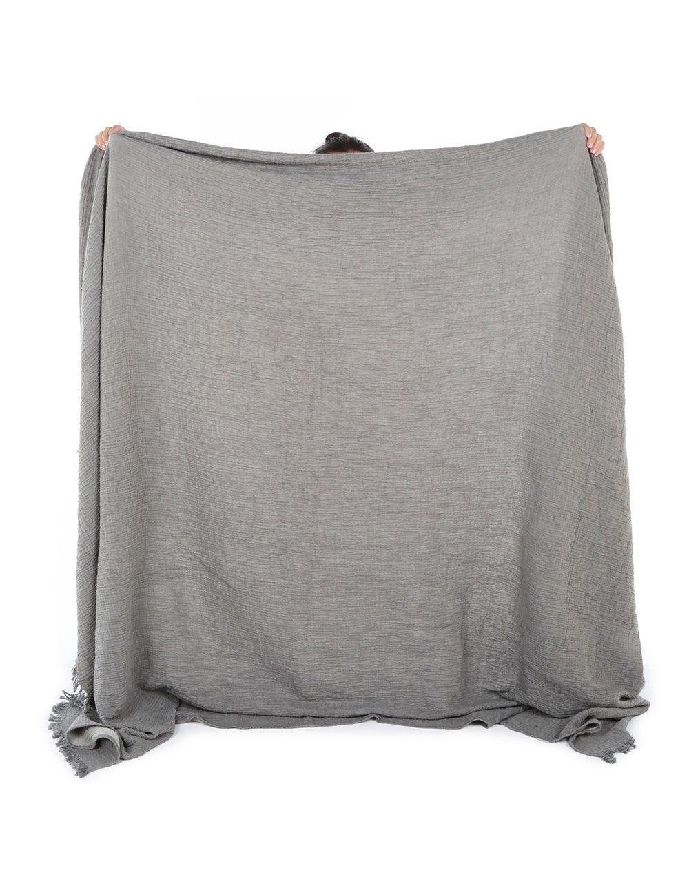 Cacala Plus Size Throw Blanket Muslin Series 100% Cotton Grey - Cacala