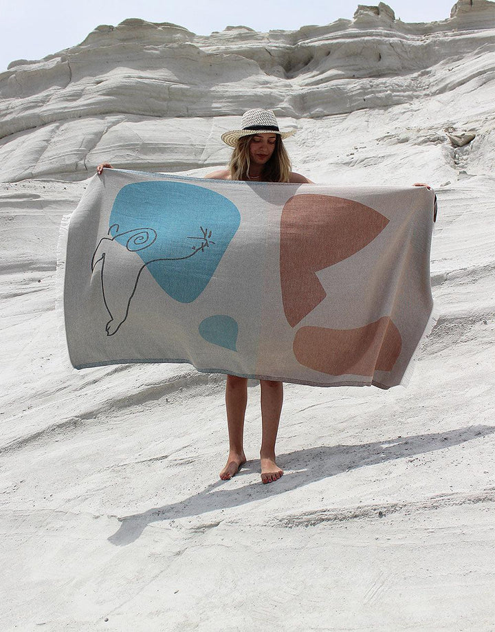 Cacala Sea Calf Beach Bath Towel Pure Cotton - Cacala