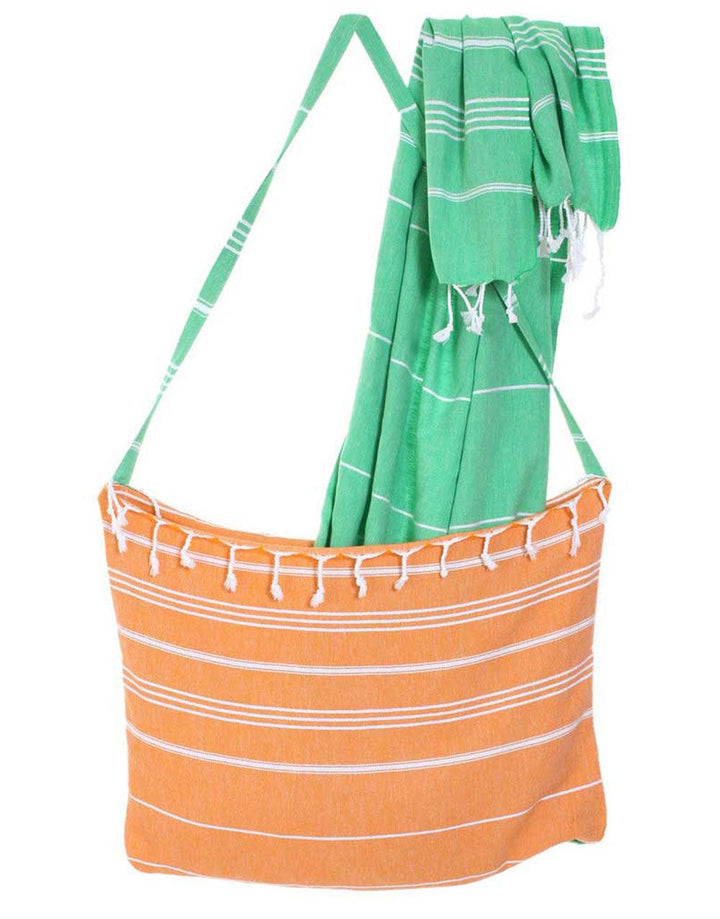 Cacala Turkish Beach Towel Convertible Bag 39"x71" 100% Cotton - Cacala