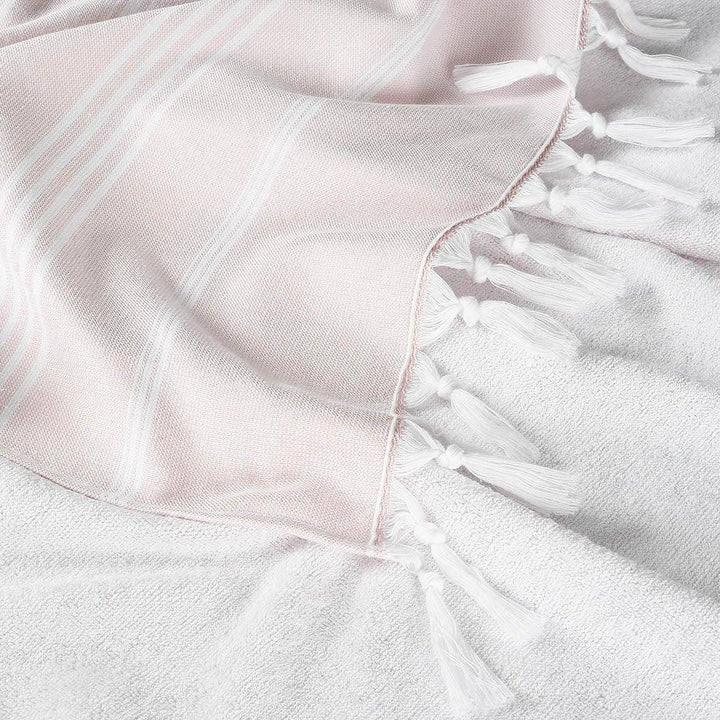 Cacala Turkish Beach Towel Double Sided Pure Series 100 x 180 cm 100% Organic Cotton - Cacala