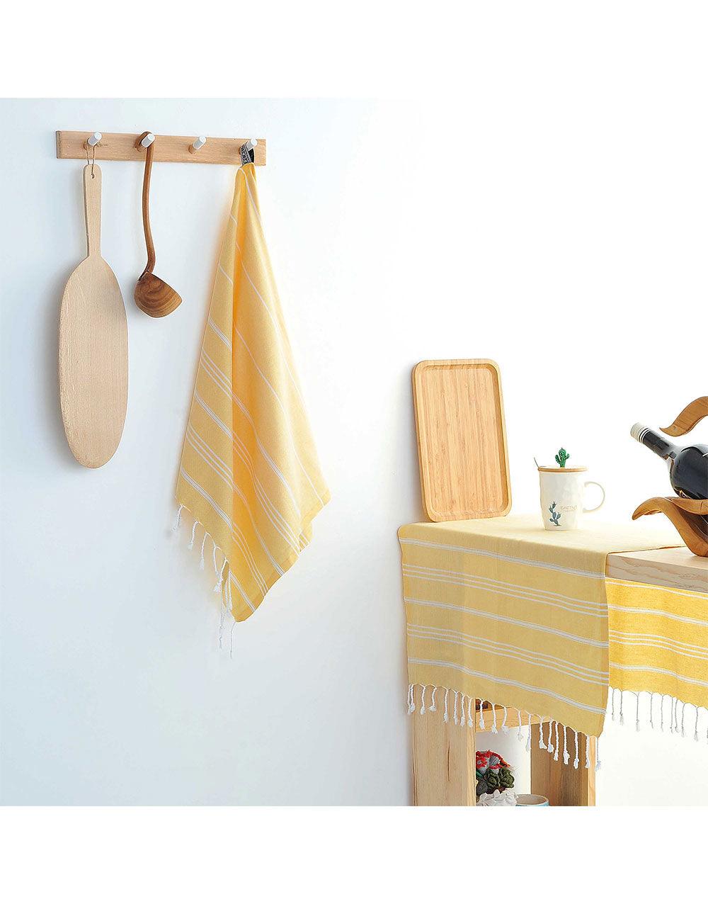 Cacala Turkish Hand Towel Set 4 Peskirs 60 x 90 cm Apricot 100% Organic Cotton - Cacala