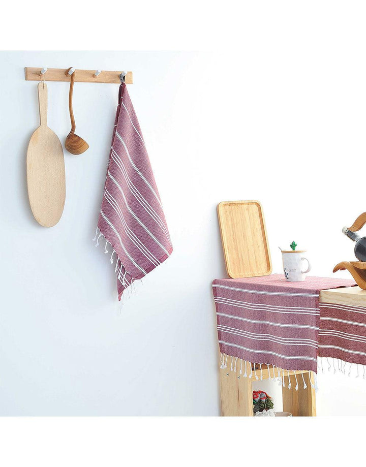 Burgundy Hand Towel Cotton Tea Towel Kitchen Towel Dish -  Canada