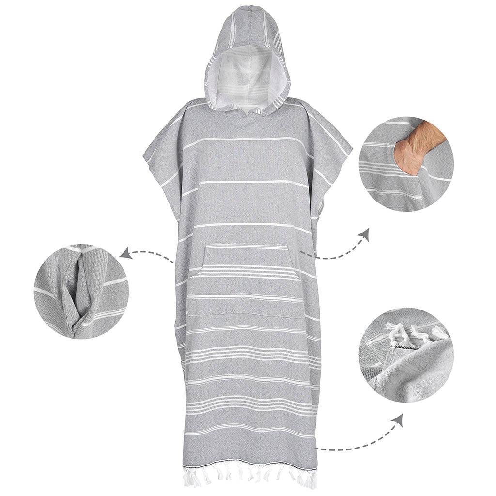 Hooded Poncho Double Sided - Cacala