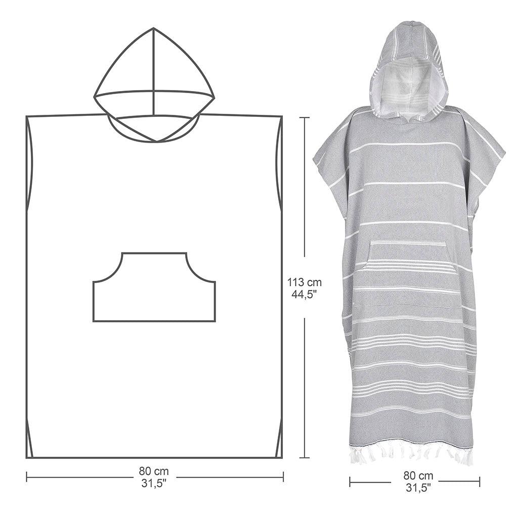 Hooded Poncho Double Sided - Cacala