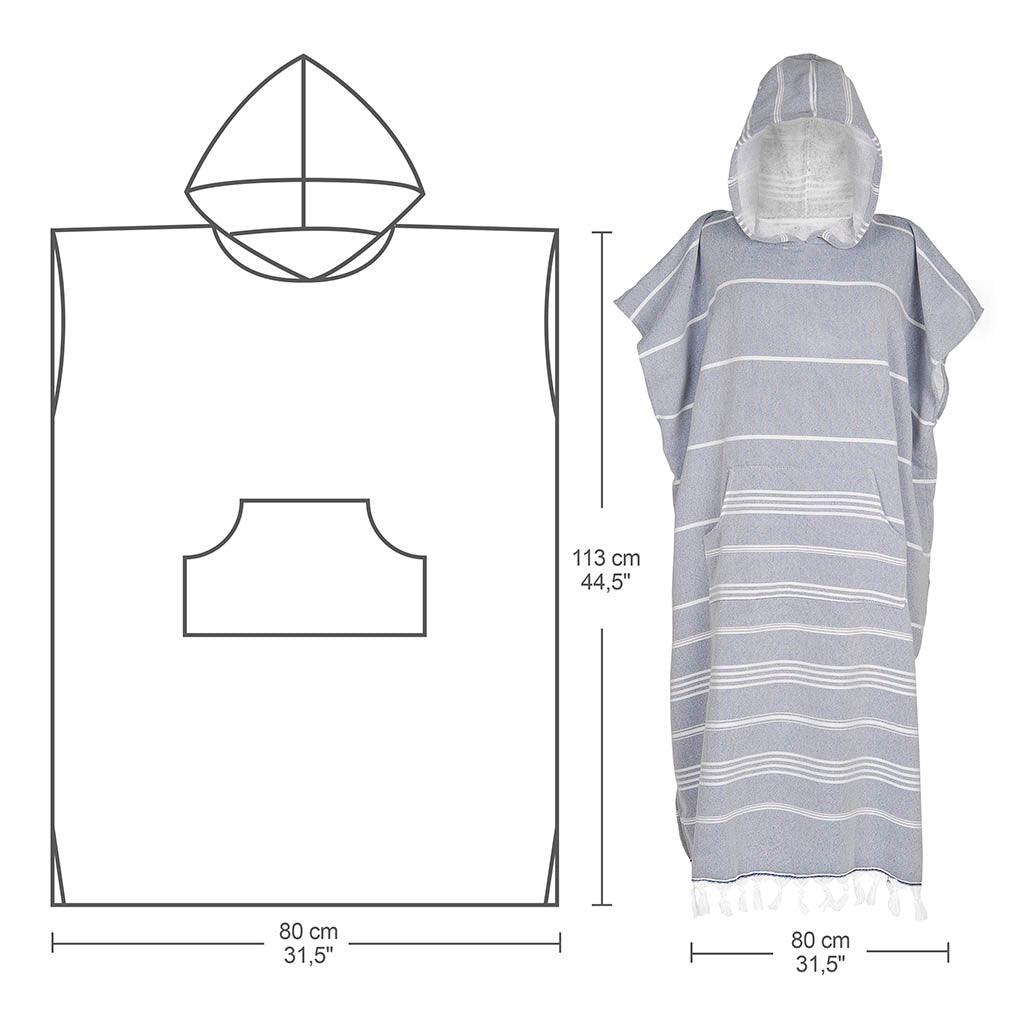 Hooded Poncho Double Sided - Cacala