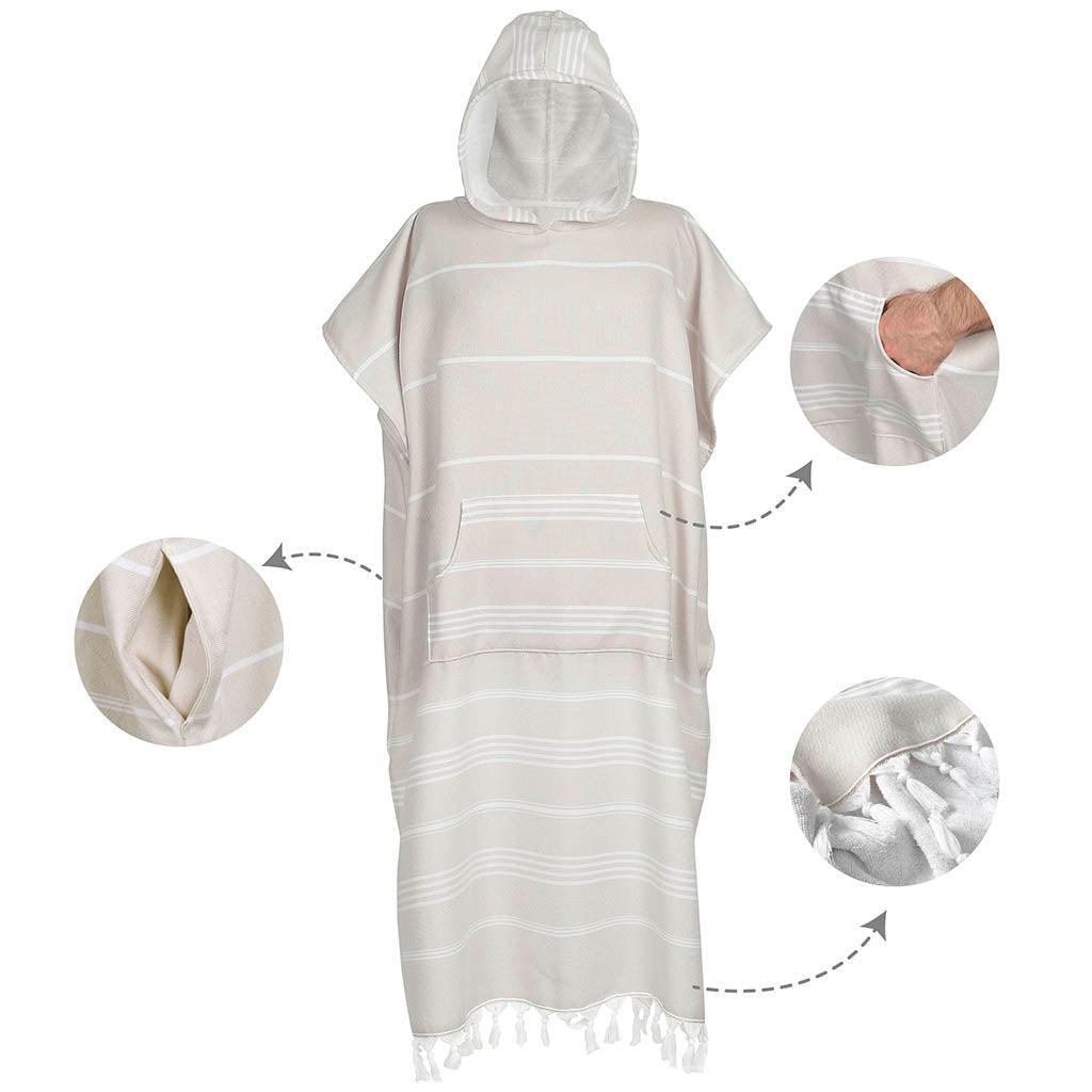 Hooded Poncho Double Sided - Cacala