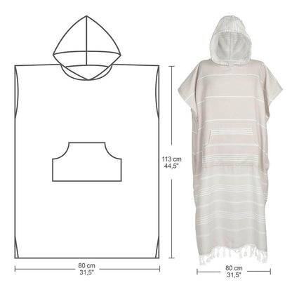 Hooded Poncho Double Sided - Cacala