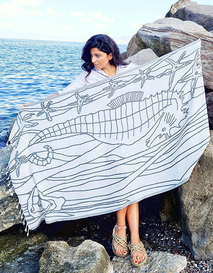 Ocean Turkish Beach Towel - Cacala