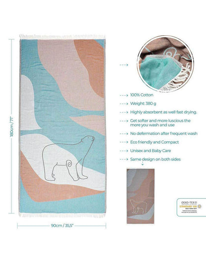 Polar Bear Turkish Beach Towel - Cacala