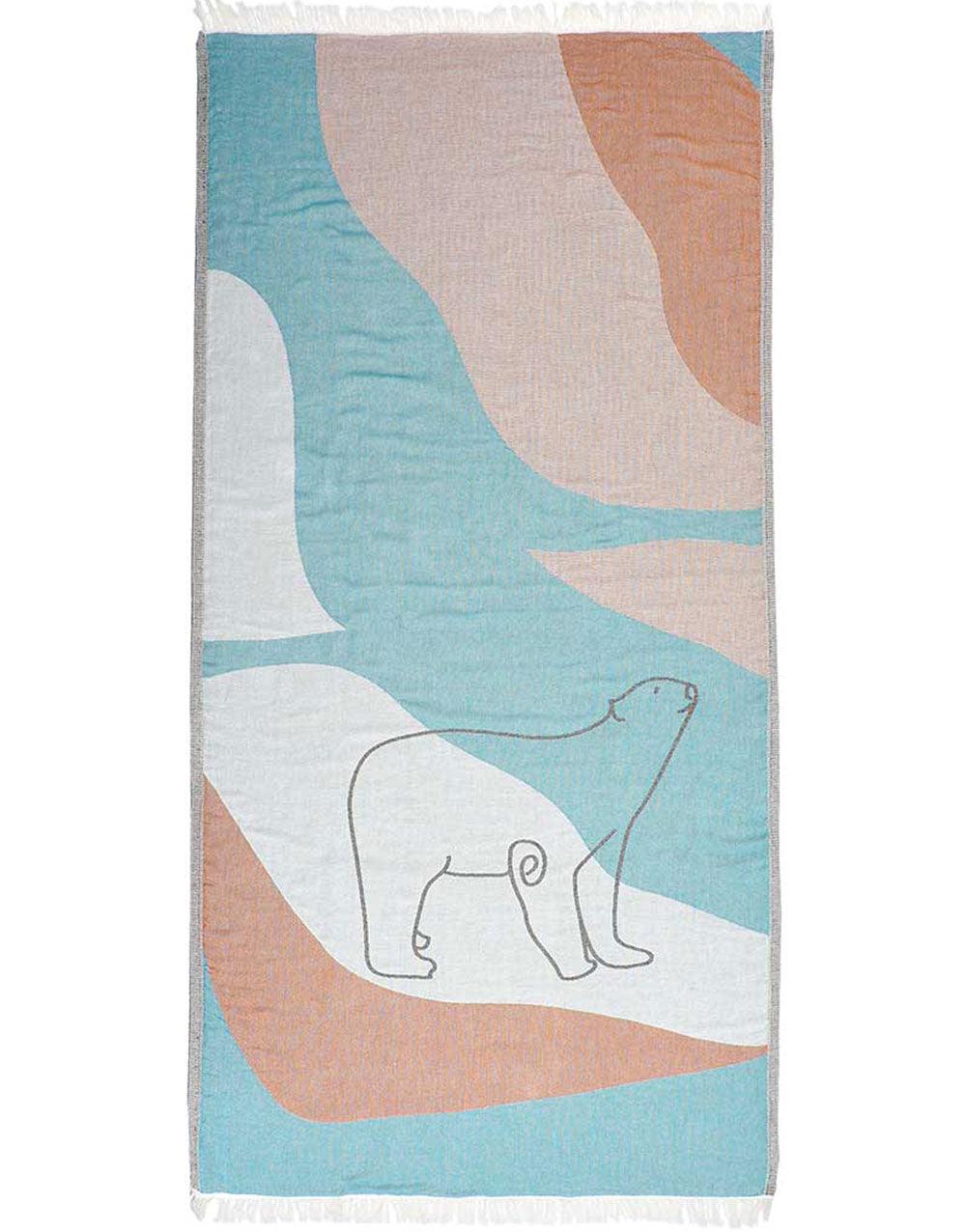 Polar Bear Turkish Beach Towel - Cacala