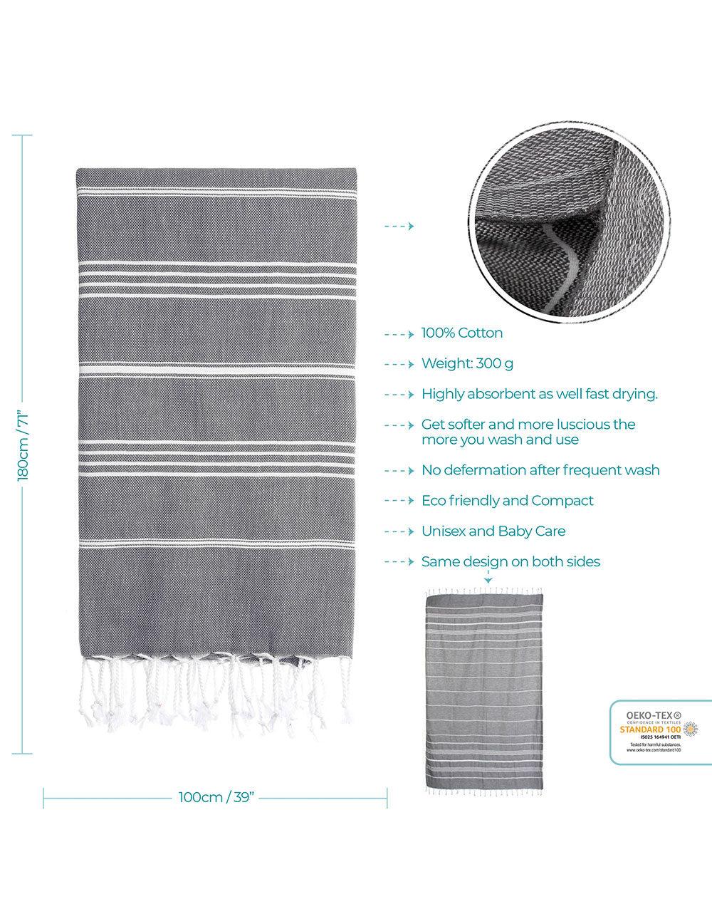 Pure Turkish Beach Towel - Cacala