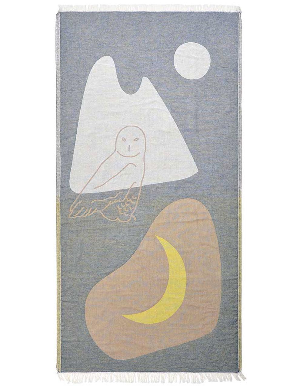 Snowy Owl Turkish Beach Towel - Cacala