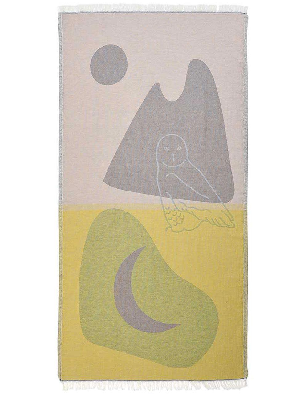 Snowy Owl Turkish Beach Towel - Cacala