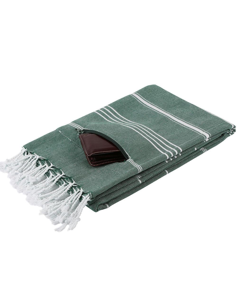 Zipper Turkish Beach Towel - Cacala