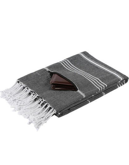 Zipper Turkish Beach Towel - Cacala